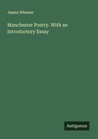 Produktbild: Manchester Poetry. With an Introductory Essay
