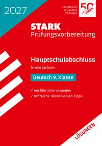 Produktbild: STARK L&ouml;sungen zu Deutsch 9. Klasse - Hauptschulabschluss 2027 Niedersachsen - Pr&uuml;fungsvorbereitung