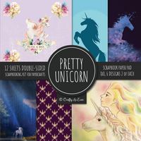 Produktbild: Pretty Unicorn Scrapbook Paper Pad 8x8 Scrapbooking Kit for Papercrafts, Cardmaking, Printmaking, DIY Crafts, Fantasy Themed, Designs, Borders, Backgr