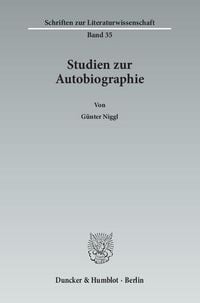 Produktbild: Studien zur Autobiographie.