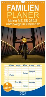 Produktbild: Familienplaner 2027 - Meine MZ ES 250/2 unterwegs in Chemnitz mit 5 Spalten (Wandkalender, 21 x 45 cm) CALVENDO