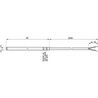 Produktbild: Enda Temperatursensor K1-PT100-S-6x50-2M-2L Fühler-Typ Pt100 Messbereich Temperatur-50 bis 200 °C Kabellänge (Details) 2 m Fühlerbreite 6 mm