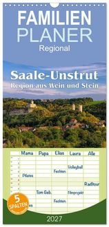 Produktbild: Familienplaner 2027 - Saale-Unstrut - Region aus Wein und Stein mit 5 Spalten (Wandkalender, 21 x 45 cm) CALVENDO