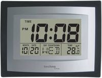 Produktbild: Techno Line WS 8004 Quarz Wanduhr 220mm x 170mm x 35mm Silber, Schwarz