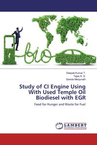 Produktbild: Study of CI Engine Using With Used Temple Oil Biodiesel with EGR