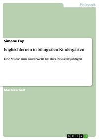 Produktbild: Englischlernen in bilingualen Kinderg&auml;rten
