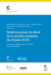 Produktbild: Modernisation du droit de la société anonyme du 19 juin 2020