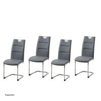 Produktbild: HTI-Living Schwingstuhl 4er Set PU grau DannyC Schwingstuhl 4er Set PU grau DannyC