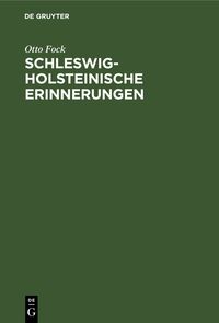 Produktbild: Schleswig-Holsteinische Erinnerungen