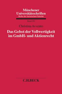 Produktbild: Das Gebot der Vollwertigkeit im GmbH- und Aktienrecht