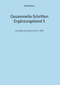 Produktbild: Gesammelte Schriften ErgBd 5