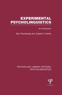 Produktbild: Experimental Psycholinguistics (PLE: Psycholinguistics)