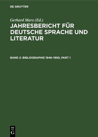 Produktbild: Bibliographie 1946&ndash;1950
