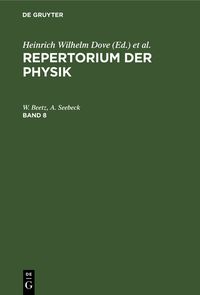 Produktbild: Repertorium der Physik. Band 8