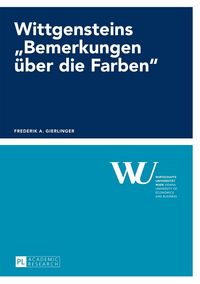 Produktbild: Wittgensteins Bemerkungen ueber die Farben