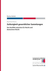 Produktbild: Zul&auml;ssigkeit gewerblicher Sammlungen