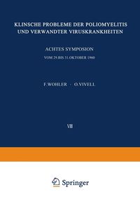 Produktbild: Klinische Probleme der Poliomyelitis und verwandter Viruskrankheiten
