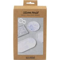 Produktbild: Creativ Company Silikonform Set: Quadrat, Kreis, Sechseck und Oval