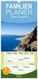 Produktbild: Familienplaner 2026 - Gran Canaria mit 5 Spalten (Wandkalender, 21 x 45 cm) CALVENDO