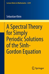 Produktbild: A Spectral Theory for Simply Periodic Solutions of the Sinh-Gordon Equation