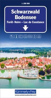 Produktbild: K&uuml;mmerly+Frey Strassenkarte Schwarzwald, Bodensee 1:200.000