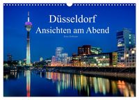 Produktbild: D&uuml;sseldorf - Ansichten am Abend (Wandkalender 2027 DIN A3 quer), CALVENDO Monatskalender