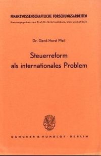 Produktbild: Steuerreform als internationales Problem