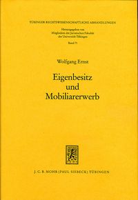 Produktbild: Eigenbesitz und Mobiliarerwerb