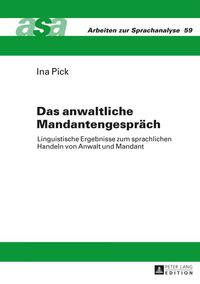 Produktbild: Das anwaltliche Mandantengespraech