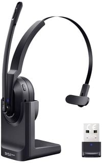 Bild vom Artikel EKSA H5 On Ear Headset Bluetooth® Schwarz Mikrofon-Rauschunterdrückung, Noise Cancelling Headset, mit Bluetooth® Basisstation vom Autor 