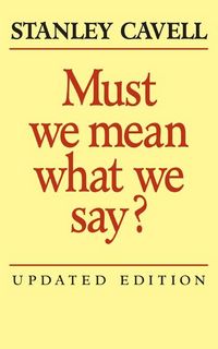 Produktbild: Must We Mean What We Say?
