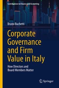 Produktbild: Corporate Governance and Firm Value in Italy