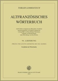 Produktbild: Altfranz&ouml;sisches W&ouml;rterbuch. Band 12. Lieferung 94