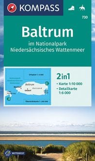 Produktbild: KOMPASS Wanderkarte 730 Baltrum im Nationalpark Nieders&auml;chsisches Wattenmeer 1:10.000