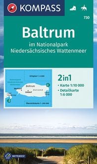 Bild vom Artikel KOMPASS Wanderkarte 730 Baltrum im Nationalpark Niedersächsisches Wattenmeer 1:10000 1:10.000 vom Autor Kompass-Karten GmbH