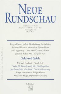 Produktbild: Neue Rundschau 2001/1