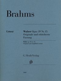 Produktbild: Johannes Brahms - Walzer op. 39 Nr. 15 - Originale und erleichterte Fassung