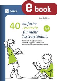 Produktbild: 40 einfache Lesetexte f&uuml;r mehr Textverst&auml;ndnis 5-6