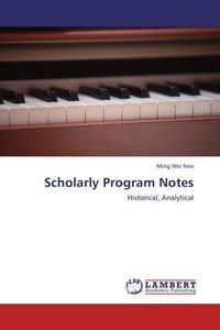 Produktbild: Neo, M: Scholarly Program Notes