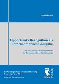 Produktbild: Opportunity Recognition als unternehmerische Aufgabe