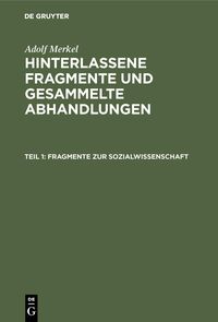 Produktbild: Fragmente zur Sozialwissenschaft