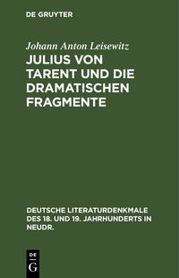 Produktbild: Julius von Tarent und die dramatischen Fragmente