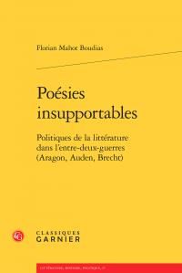 Produktbild: Po&eacute;sies insupportables : politiques de la litt&eacute;rature dans l'entre-