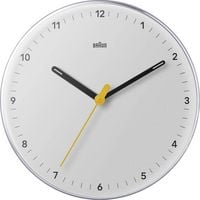 Produktbild: Braun 67683 Quarz Wanduhr 230 mm Aktivwei&szlig; (matt) Leisegang-Uhrwerk