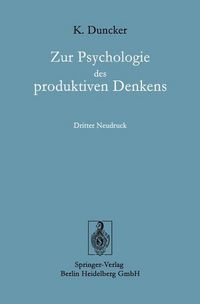 Produktbild: Zur Psychologie des produktiven Denkens