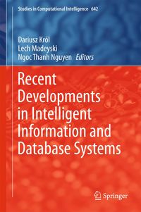 Produktbild: Recent Developments in Intelligent Information and Database Systems