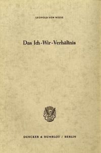 Produktbild: Das Ich-Wir-Verh&auml;ltnis.