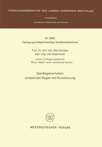 Produktbild: Das Regelverhalten schaltender Regler mit R&uuml;ckf&uuml;hrung