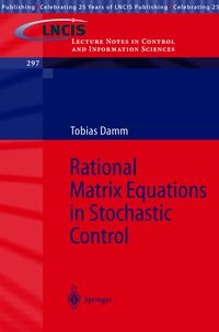Produktbild: Rational Matrix Equations in Stochastic Control