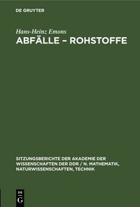 Produktbild: Abf&auml;lle &ndash; Rohstoffe
